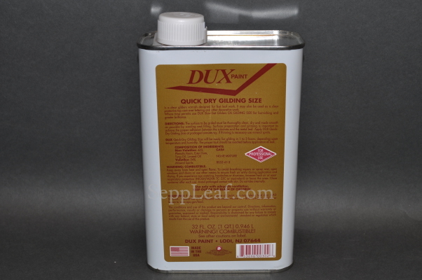 Dux Quick Oil Size, Clear, 1 Quart @ seppleaf.com