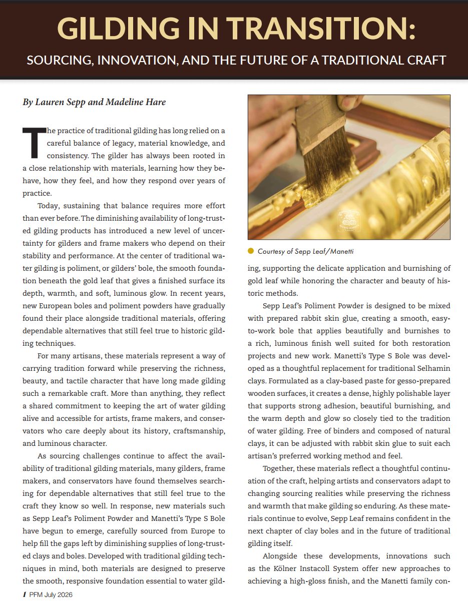 gilding in transition