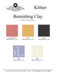 Color Chart, Kolner Burnishing Clay @ seppleaf.com