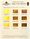 Color Chart, Sepp Leaf Special Gold Leaf made in Germany @ seppleaf.com
