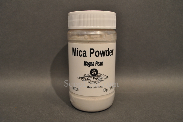 Sepp Gilding Workshop: Magna Pearl Mica Powder, 3.5oz clear plastic jar @ seppleaf.com