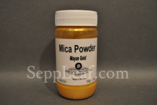 Sepp Gilding Workshop: Mayan Gold Mica Powder, 3.5oz clear plastic jar @ seppleaf.com