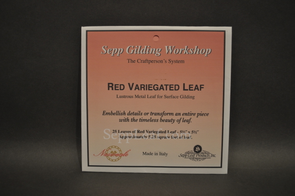 Sepp Gilding Workshop: Red Variegated Leaf, 1 Book, 25 leaves @ seppleaf.com