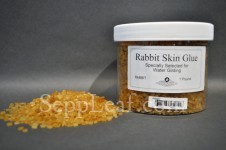 Rabbit Skin Glue in plastic jar, 1 lb. @ seppleaf.com