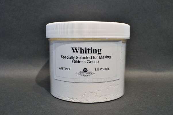 Whiting Gesso in plastic jar, 1.5 lb. @ seppleaf.com