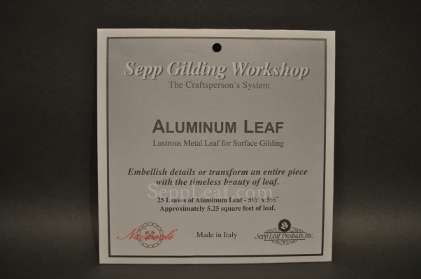 Sepp Gilding Workshop: Aluminum Leaf, 1 Book, 25 leaves @ seppleaf.com