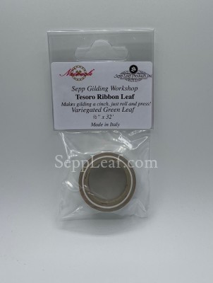 Sepp Gilding Workshop: Tesoro - Variegated  Green Roll. 1/2