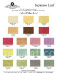 Color Chart, Colored Silver Leaf @ seppleaf.com