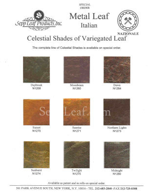 Color Chart, Nazionale, New Celestial @ seppleaf.com
