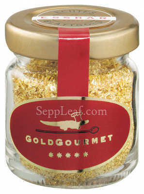 Gold Leaf (Large) Flakes, 23 karat, 1 gram Jar @ seppleaf.com