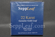 22 karat double gold leaf, (18g) 85mm @ seppleaf.com