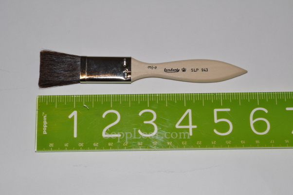 Flat Brush, 3/4 Ox Hair, Raw Wood Handle II @ seppleaf.com