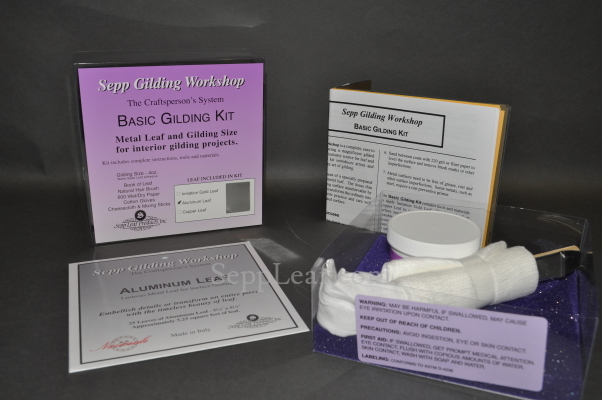 Basic Gilding Kit: Includes Aluminum Leaf and Water Based Size @ seppleaf.com