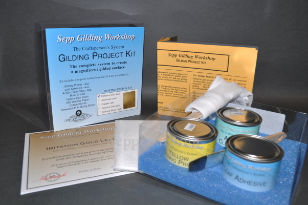 Gilding Project Kit: Includes Imitation Leaf and Yellow Primer @ seppleaf.com