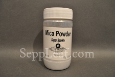 Sepp Gilding Workshop: Super Sparkle Mica Powder, 3.5oz clear plastic jar @ seppleaf.com