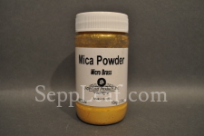 Sepp Gilding Workshop: Micro Brass Mica Powder, 3.5oz clear plastic jar @ seppleaf.com