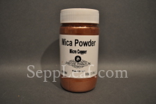 Sepp Gilding Workshop: Micro Copper Mica Powder, 3.5oz clear plastic jar @ seppleaf.com