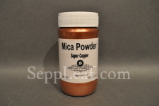 Sepp Gilding Workshop: Super Copper Mica Powder, 3.5oz clear plastic jar @ seppleaf.com