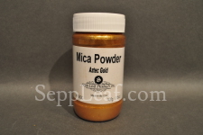 Sepp Gilding Workshop: Aztec Gold Mica Powder, 3.5oz clear plastic jar @ seppleaf.com