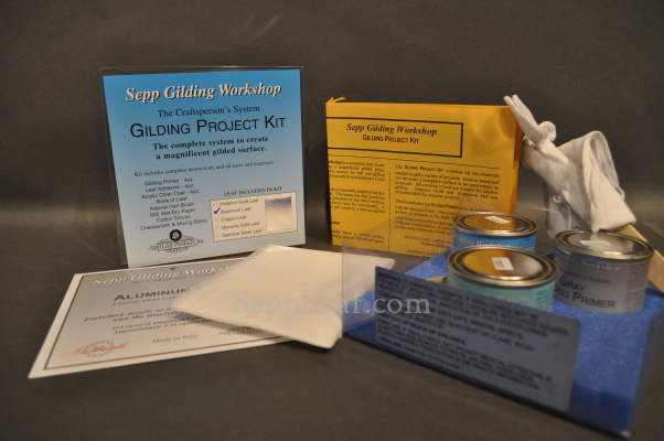 Gilding Project Kit: Includes Aluminum Leaf and Gray Primer @ seppleaf.com