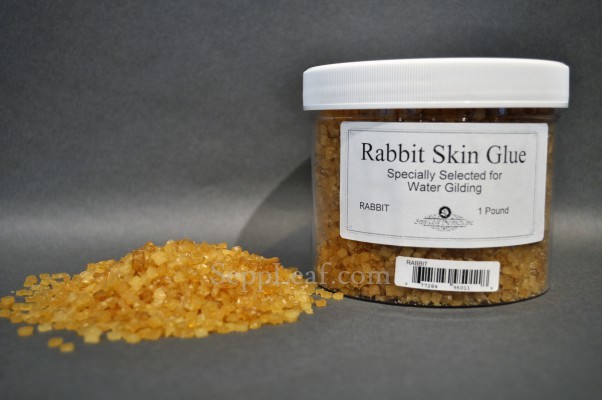 Rabbit Skin Glue in plastic jar, 1 lb. @ seppleaf.com